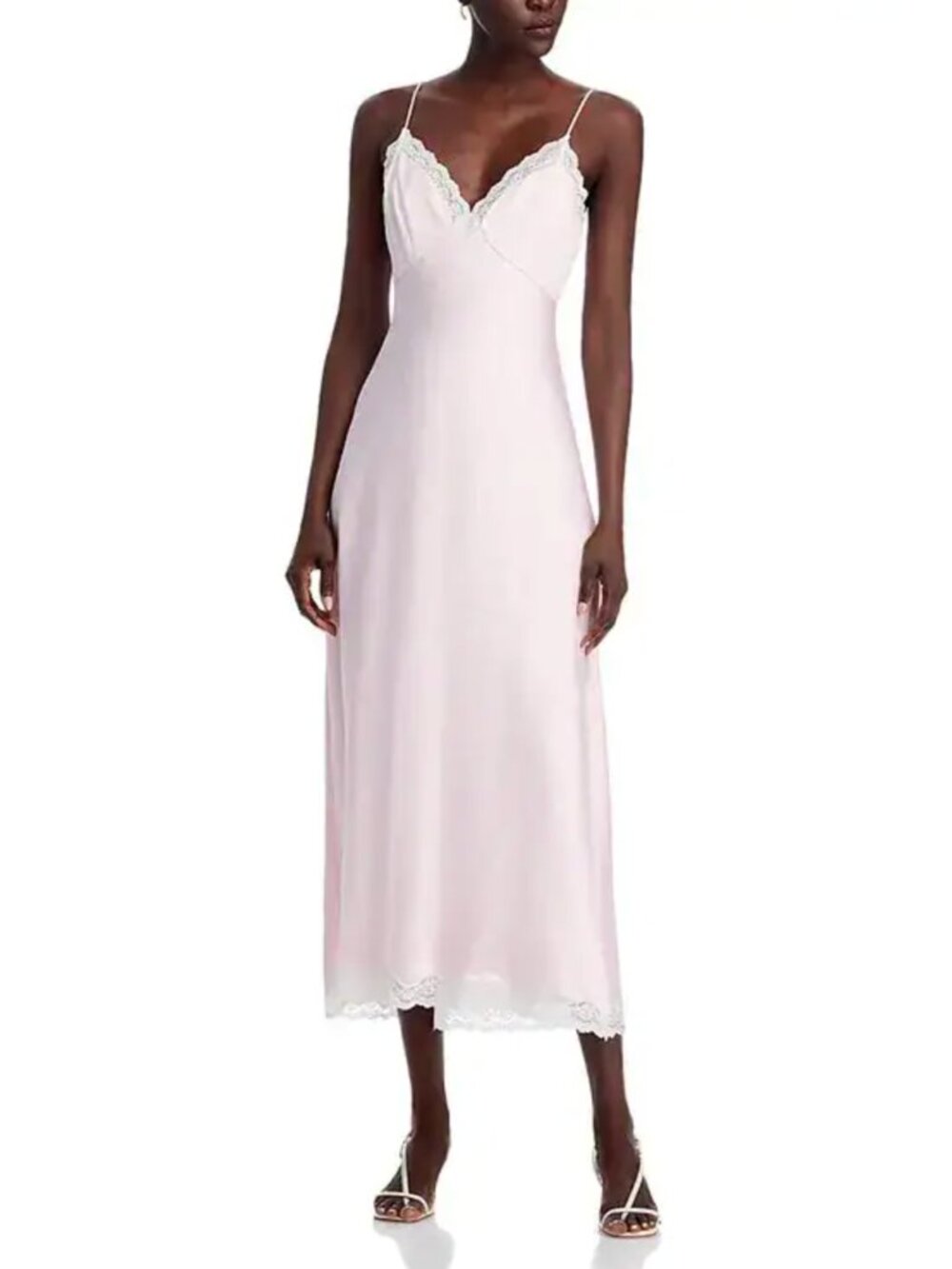 LoveShackFancy NWT Manuela Slip Dress in Shell Pink Size M